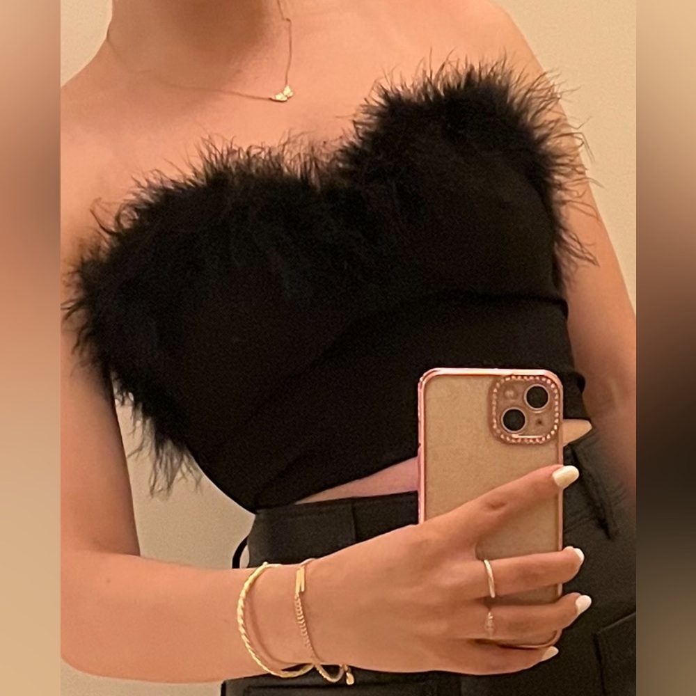 Black Feather Corset